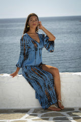 Pebro Kimono Striped Tie Dye