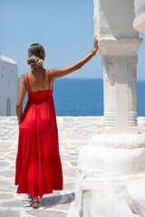 Dress Safari Long Red