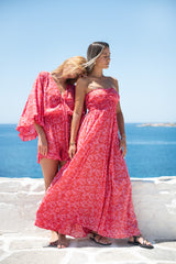 Dress Gown Feather Pink