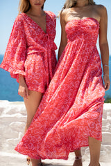 Dress Gown Feather Pink