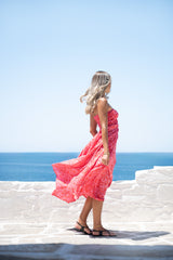 Dress Gown Feather Pink