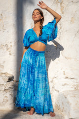 Agus Skirt Stripe Tie Dye