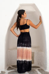 Muse Dress Tie Dye Black-Pink