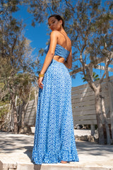 Paleria Long Dress Aztec Sky Blue