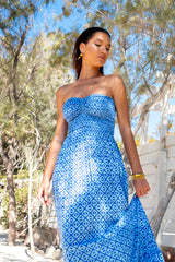 Paleria Long Dress Aztec Sky Blue