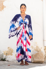 Trumpet Dress Tie Dye Rainbow Indigo