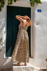 Safari Long Dress Zebra Print