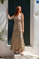 Safari Long Dress Zebra Print