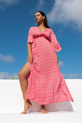 Sky Long Dress Aztec Pink