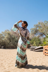 Dress Elegance Long Vintage Khaki