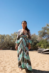 Dress Elegance Long Vintage Khaki