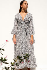 Elegance Dress Archaic Print