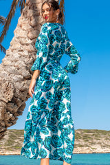 Elegance Dress Rose Print