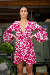 Elegance Dress Short Lilly Print