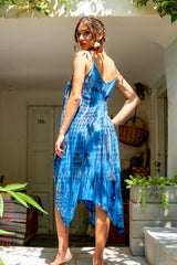 Flare Dress Striped Tie Dye