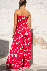 Gown Dress Rose Print
