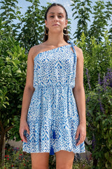 Half Moon Dress Archaic Print