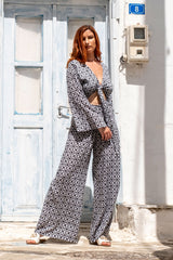 Ocean Jumpsuit in Aztec print