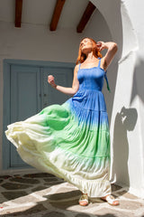 Luna Dress Tie Dye Blue