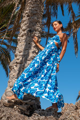 Mykonos Dress Rose Print