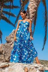 Mykonos Dress Rose Print