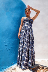 Mykonos Dress Rose Print