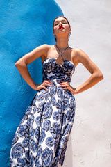 Mykonos Dress Rose Print