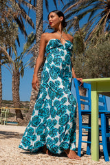 Mykonos Dress Rose Print
