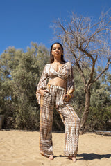 Panjang Pants Brown Gold