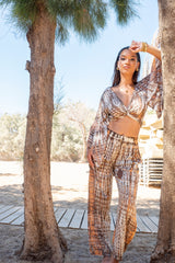 Panjang Pants Brown Gold