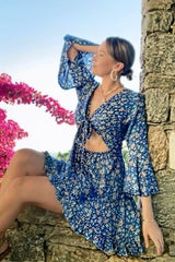 Paola Short Dress Floral Print