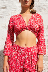 Paola Top Ethnic Print
