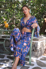 Paola Top Kipas Print