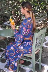 Paola Top Kipas Print