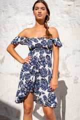 Seamist Short Dress Rose Print