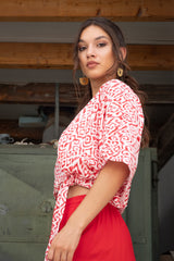 Shoreline Top Archaic Print