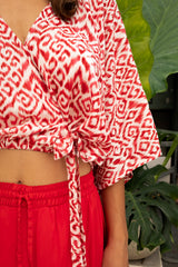 Shoreline Top Archaic Print