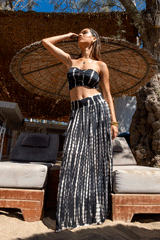 Mythic Skirt Tie Dye Black-Cream