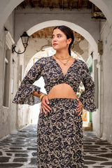 Seaside Skirt NEW* Feather Print