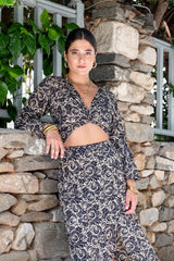 Paola Top New* Feather Print