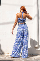 Sea Long Pants Lotus Print