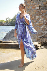 Trumpet Dress Striped Tie Dye