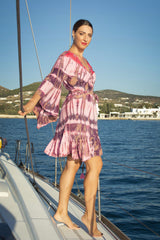 Trumpet Short Dress Tie Dye