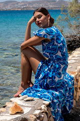 Wrap Dress Rose Print