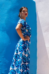 Wrap Dress Rose Print