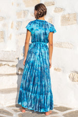 Wrap Dress Striped Tie Dye