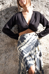 Wrap Skirt Tie Dye Double Color