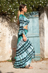 Wrap Skirt Tie Dye Double Color