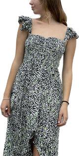 Seamist Dress Leaf Print