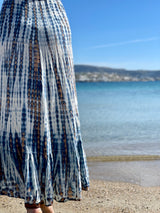 Wrap Dress Striped Tie Dye